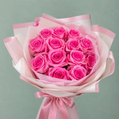 Букет из 9, 15, 21, 25, 35, 51 и 101 розовой розы